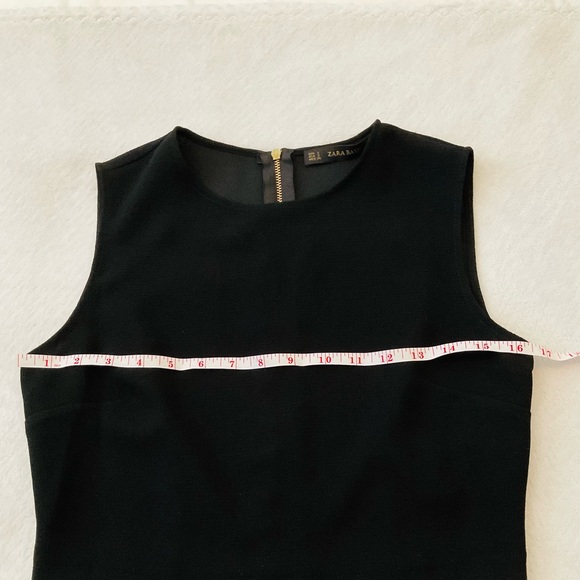 NWT  Zara Black Crop Top with Gold Zipper detail - Picture 7 of 13